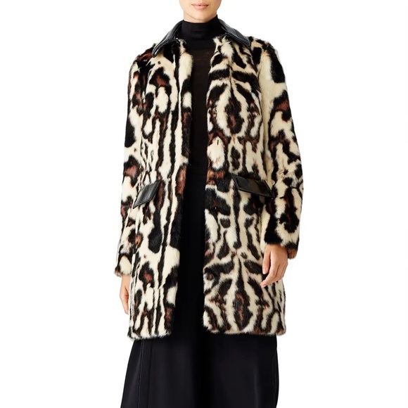 Carven Animal Print Faux Fur Coat - Picture 11 of 16